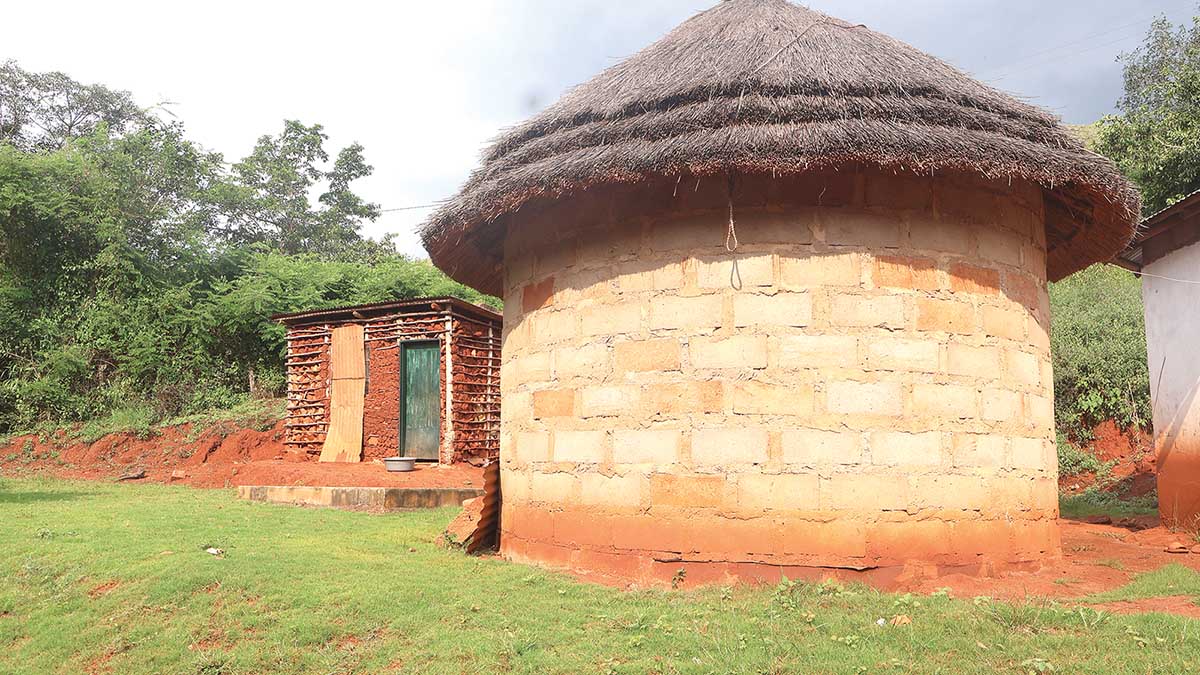 A rondavel which was constructed for the return of Kholwa Dlamini who has been missing for the past four years. 